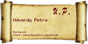 Udvardy Petra névjegykártya