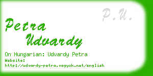 petra udvardy business card